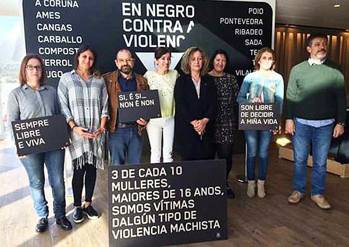 Presentación de la campaña "En negro contra a violencia"