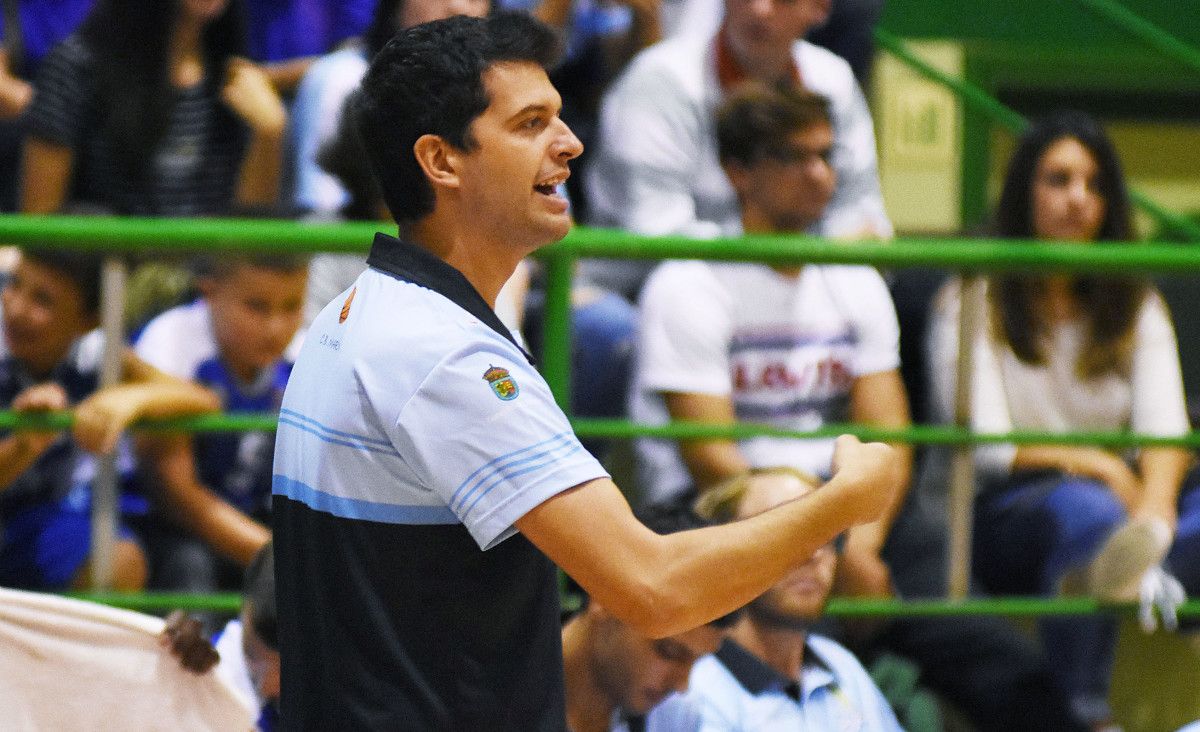 Javi Llorente, durante un partido del Peixe Galego