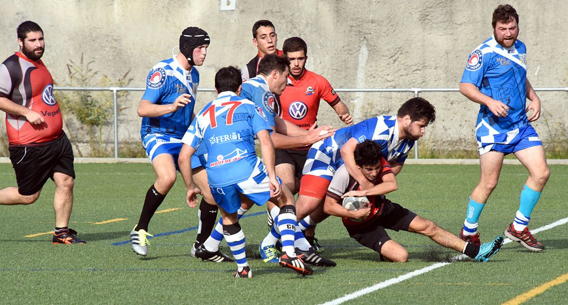 Partido entre Pontevedra Rugby Club y Ferrol en Monte Porreiro
