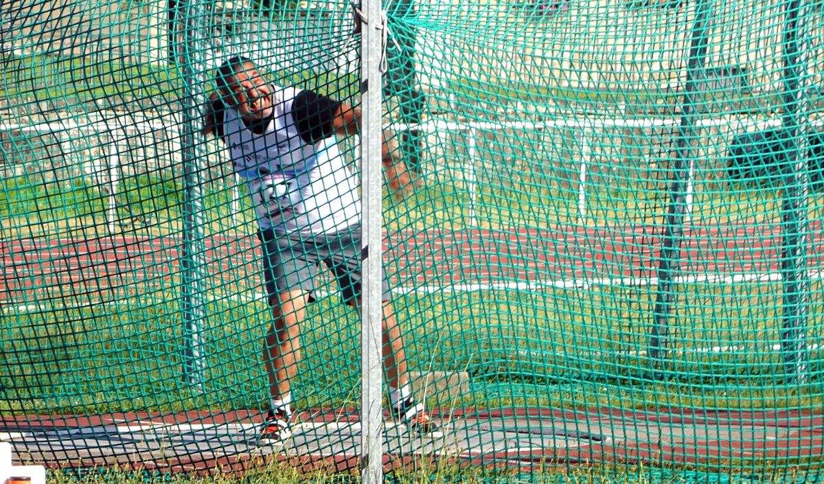 Martín Brea, en una competición con la Gimnástica