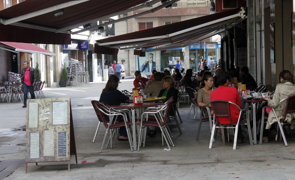 Terraza en A Baldosa, en Vilagarcía de Arousa