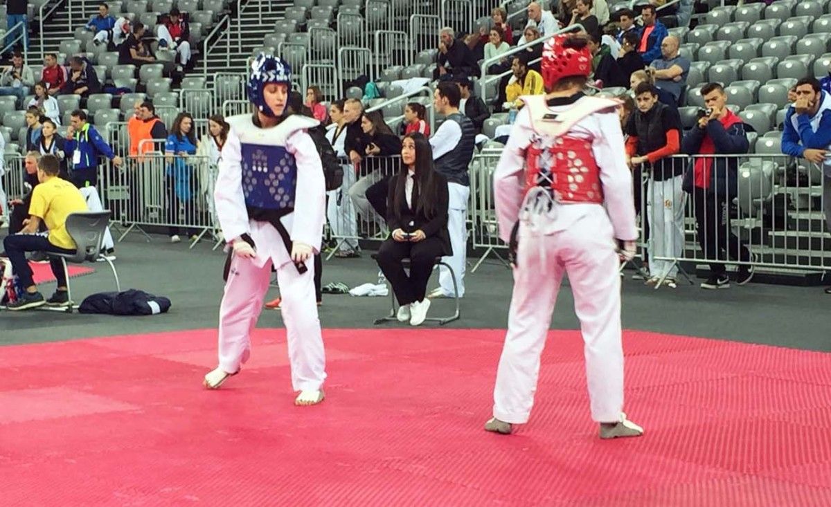 Katya Calvar, nun dos seus combates no Open de Croacia