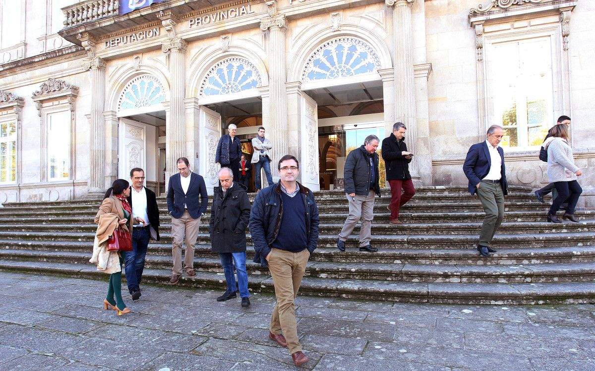 Protesta dos alcaldes do PP na Deputación