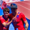Pablo Dapena y Javi Gómez Noya en el Campeonato del Mundo de Triatlón de Larga Distancia en Pontevedra