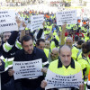 Mobilización dos traballadores da fábrica de ENCE en Lourizán e das súas empresas auxiliares