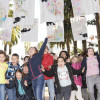 Intervención artística de colegios de Pontevedra contra el cambio climático 