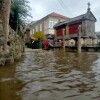 Inundaciones por las mareas vivas y la borrasca en Combarro