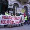 Protesta delante del Concello de Pontevedra de los trabajadores de Ence