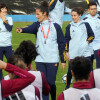 Entrenamiento de la Selección Española en el campo de Burgáns, en Cambados