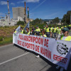Marcha de traballadores de Ence desde a fábrica de Lourizán ao Porto de Marín