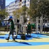 Obras no parque infantil da Praza 8 de Marzo