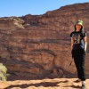 Marga Díaz no deserto Wadi Rum
