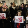 Concentración feminista contra o asasinato machista de Valga ante a Audiencia de Pontevedra