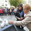 Concentración contra las violencias machistas en Marín durante el 25-N
