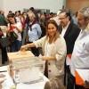 Beatriz Pino, votando nun colexio de Vigo nas eleccións xerais do 28A