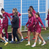 Entrenamiento de la Selección Española en el campo de Burgáns, en Cambados