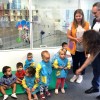 Visita del delegado de la Xunta a la escuela infantil de la Galiña Azul en Campolongo