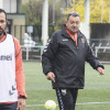 Alfredo Mejía y Carlos Pouso en un entrenamiento del Pontevedra en A Xunqueira