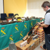 Armas e munición localizadas pola Garda Civil nun taller clandestino de reparación en Tomiño
