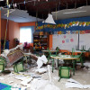 Aula de infantil do CEIP Isadora Riestra na que caeu o falso teito