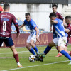 Churre en el momento de marcar el primer gol del Pontevedra frente al Real Avilés en Pasarón