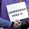 Concentración contra la violencia machista ante a Audiencia tras la muerte de una mujer en Vigo