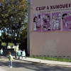 Presentación del mural 'Construíndo un futuro en igualdade' en el CEIP A Xunqueira 1