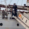 Llegada del Juan Sebastián Elcano a Marín durante el estado de alarma