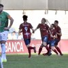 Rivera celebra o gol do triunfo no partido entre Pontevedra e Guijuelo en Pasarón