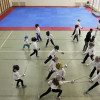 Primeiros adestramentos de esgrima e taekwondo no antigo pavillón da ONCE