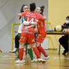 Partido de Primera División de fútbol sala femenino entre el Poio Pescamar y el Penya Esplugués en el Príncipe Felipe