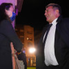O presidente do  FC Barcelona, Joan Laporta, visita Marín para reunirse con  peñistas