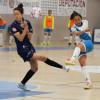 Laura Uña e Ceci, no partido de liga en A Raña entre Marín Futsal e Ourense Envialia