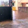 Inundación na Rúa do Santo en Lourizán