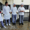 Alumnos del CIFP Carlos Oroza unos minutos antes del comienzo del cocinado