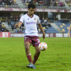 Álex Masogo, no partido entre Pontevedra CF e CD Tenerife en Pasarón da segunda rolda da Copa do Rei