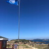 Izado da bandeira azul na praia de Areas Gordas