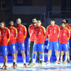 Partido de balonmano España-Bielorrusia en el Pabellón Municipal de los Deportes