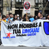 Concentración de Queremos Galego en la Praza da Peregrina