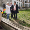 Celebración do Día Nacional do Trasplante na entrada do Hospital Provincial de Pontevedra
