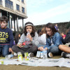Os alumnos de Barcelos estrean a praza como patio do colexio