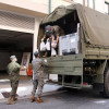 Militares de la Brital entregan una tonelada de comida al Banco de Alimentos de Pontevedra