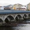 Ponte do Burgo atascada tras o paso da borrasca Domingos
