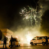 Tirada de fogos en Montero Ríos para rematar as Festas da Peregrina 2020