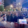 Valentín González Formoso, secretario xeral del PSdeG-PSOE, en la manifestación