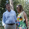 Ana Pastor y Alberto Núñez Feijóo durante su paseo con Mariano Rajoy por Ponte Arnelas