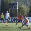 Jesús Ramos dirige el primer entrenamiento del Pontevedra tras el cese de Luismi