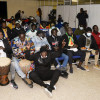Aficionados senegaleses asisten a la final de la Copa de África en Santiaguiño do Burgo