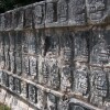 Chichén Itzá, muro dos cranios ou Tzompantli