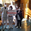 Protesta de profesionais dos PAC da área sanitaria de Pontevedra-O Salnés, no Centro de Saúde de Caldas